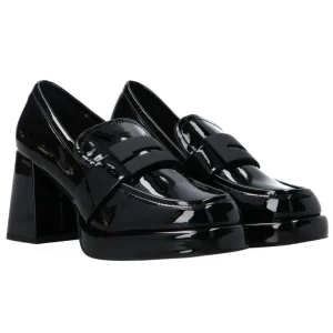 Gold&Gold Donna Francesine-Naplak tacco largo G O07 Nero