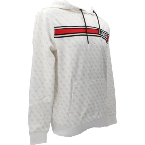 Guess Uomo Felpe-NEW KORBIN HOODIE SWEATSHIRT Bianco