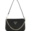 Guess Donna Borse A Spalla-NOELLE MINI TOP ZIP SHOULDER Nero