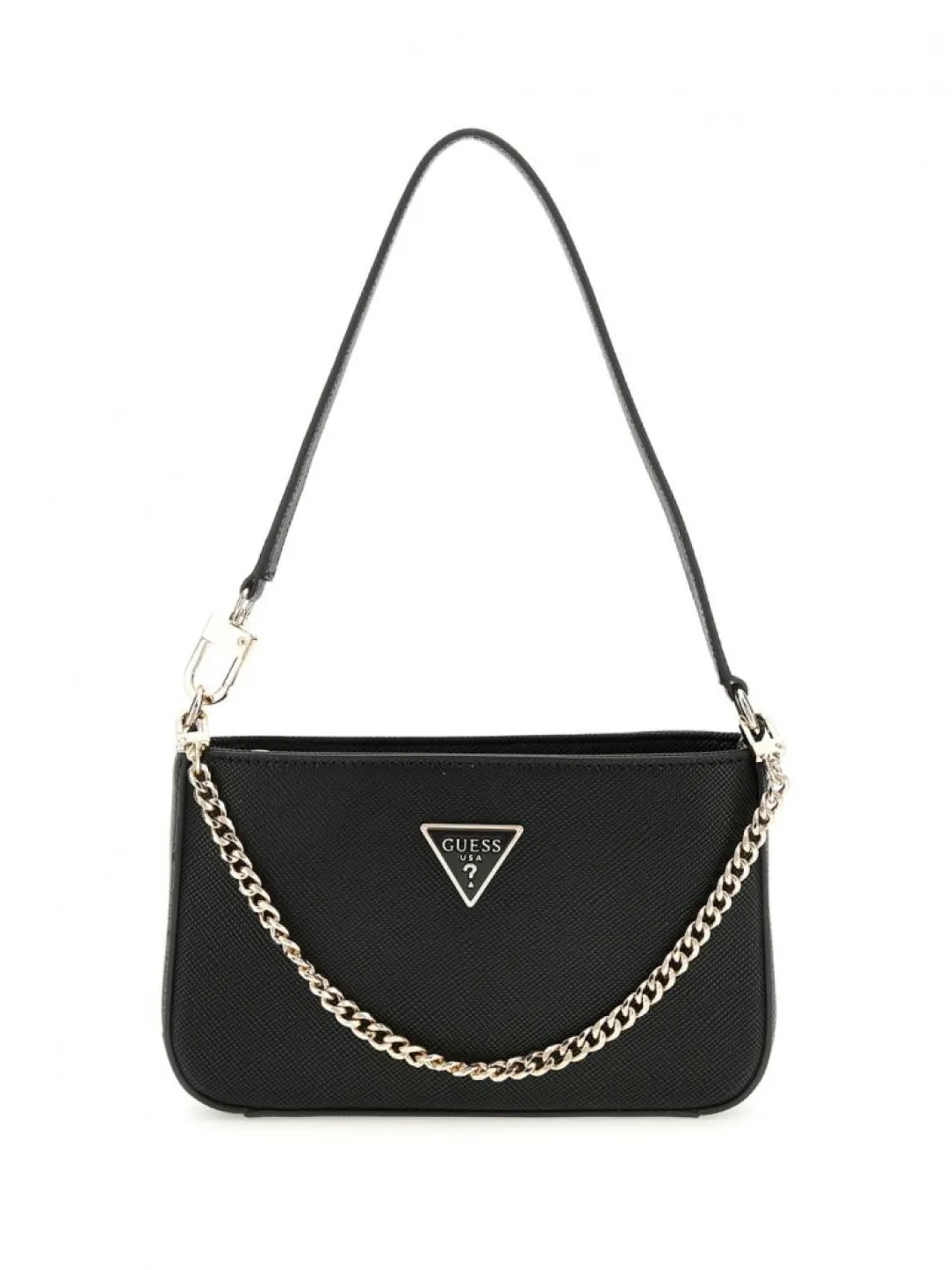 noelle_mini_top_zip_shoul_0-2.webp Guess Donna Borse A Spalla-NOELLE MINI TOP ZIP SHOULDER Nero