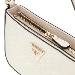Guess Donna Borse A Spalla-NOELLE MINI TOP ZIP SHOULDER Beige