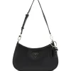 Guess Donna Borse A Spalla-NOELLE TOP ZIP SHOULDER BAG Nero
