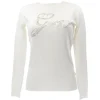 Guess Donna Maglioni-OLIVE LOGO RN Bianco