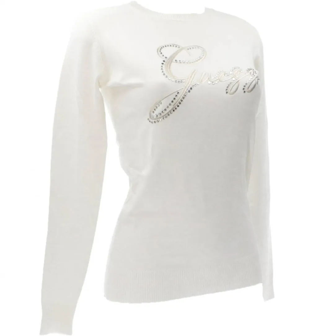 olive_logo_rn_bianco_1.webp Guess Donna Maglioni-OLIVE LOGO RN Bianco
