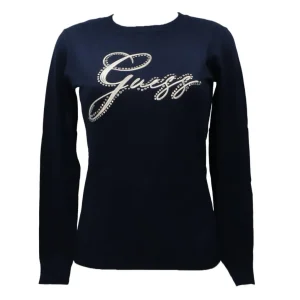 Guess Donna Maglioni-OLIVE LOGO RN Blu
