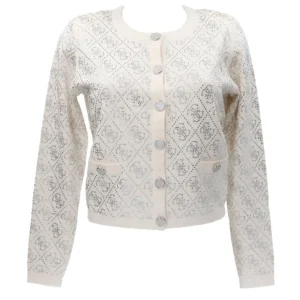 Guess Donna Cardigan-PAIGE 4G STONES Beige