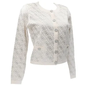 Guess Donna Cardigan-PAIGE 4G STONES Beige