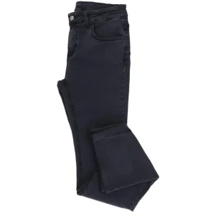 Have One Donna Jeans-PANTALONE ZAMPA BOTTONE GIOIELLO Nero Denim