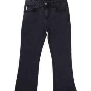 Have One Donna Jeans-PANTALONE ZAMPA BOTTONE GIOIELLO Nero Denim