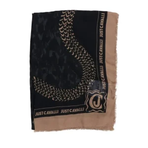 Just Cavalli Donna Foulard-PASHMINA JC PRINT SEASONAL Nero