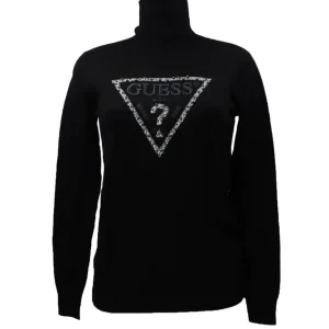 Guess Donna Maglioni-PIPER TRIANGLE LOGO Nero