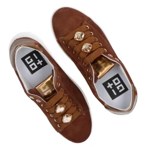 Gio Più Donna Sneakers-Platform jewels rosa Marrone suede
