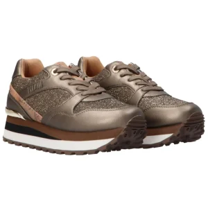Alviero Martini Donna Sneakers-Platform lurex geo Marrone bronzo