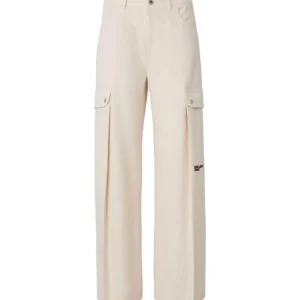 Karl Lagerfeld Donna Pantaloni-PLEATED CARGO PANT 245J1002 Beige