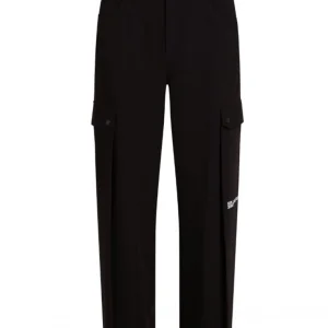 Karl Lagerfeld Donna Pantaloni-PLEATED CARGO PANT 245J1002 Nero