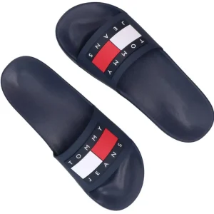 Tommy Hilfiger Uomo Scarpe Mare-Pool slide ess Blu
