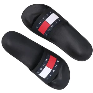 Tommy Hilfiger Uomo Scarpe Mare-Pool slide ess Nero