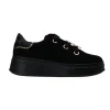Patrizia Pepe Girl Donna Sneakers-PPJ855 suede charm strass Nero