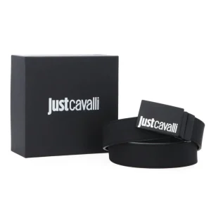 Just Cavalli Uomo Cinture-75QA6F10 VITELLO LOGO Nero