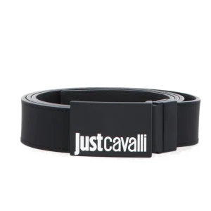 Just Cavalli Uomo Cinture-75QA6F10 VITELLO LOGO Nero
