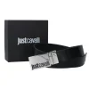 Just Cavalli Uomo Cinture-74QB6F10 VITELLO TIGER Nero