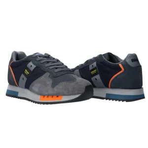 Blauer USA Uomo Sneakers-Queens01 wax Blu