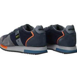 Blauer USA Uomo Sneakers-Queens01 wax Blu