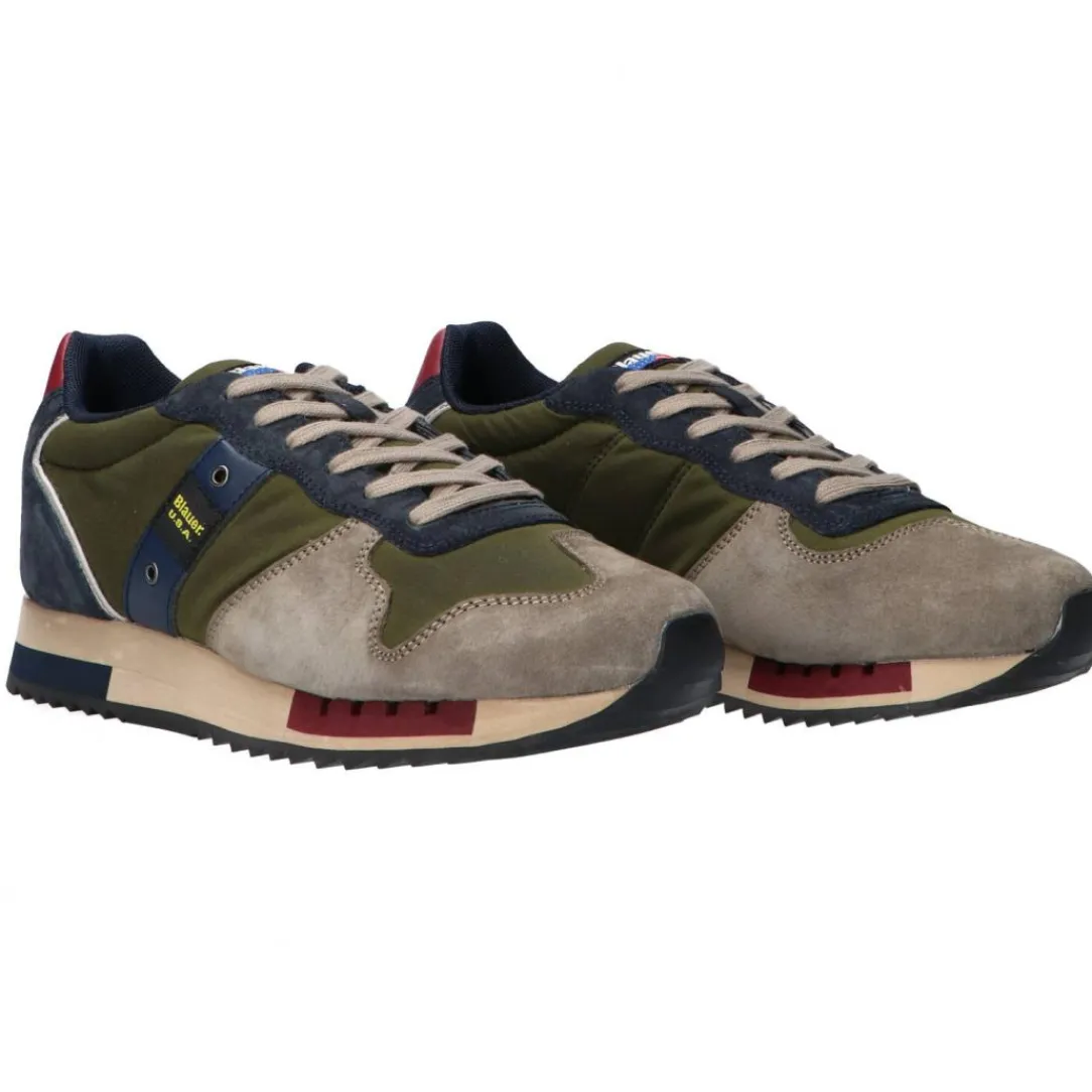 queens_wax_verde_1.webp Blauer USA Uomo Sneakers-Queens01 wax Verde
