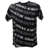 Versace Uomo T-Shirt-R ALL OVER T-SHIRT JERS MONOGRAM Nero