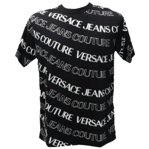 Versace Uomo T-Shirt-R ALL OVER T-SHIRT JERS MONOGRAM Nero