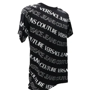 Versace Uomo T-Shirt-R ALL OVER T-SHIRT JERS MONOGRAM Nero