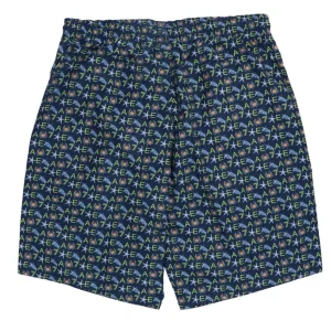 Emporio Armani Abbigliamento Costume-4R748 MONOGRAM BERMUDA BEACH Blu