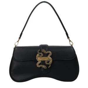 Just Cavalli Donna Borse Tracolla | Borse A Spalla-RANGE A NEW ICONIC LOGO SNAKES Nero Oro