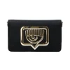 Chiara Ferragni Donna Borse Tracolla-RANGE B GRAINY EYELIKE BUCKLE Nero