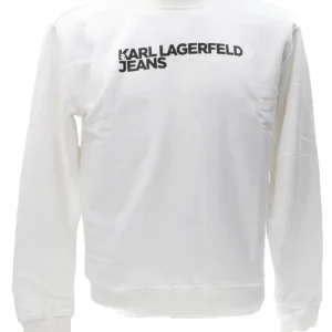 Karl Lagerfeld Uomo Felpe-REG ESSENTIAL LOGO 246D1808 Bianco