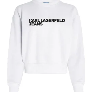 Karl Lagerfeld Donna Felpe-REGULAR ESSENTIAL LOGO 246J1809 Bianco