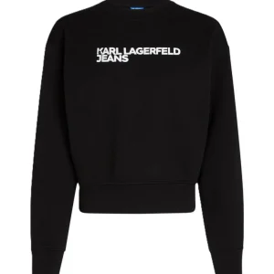 Karl Lagerfeld Donna Felpe-REGULAR ESSENTIAL LOGO 246J1809 Nero