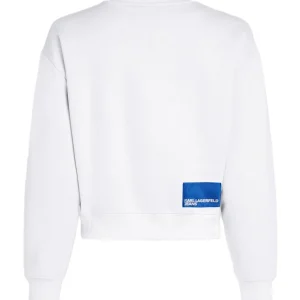 Karl Lagerfeld Donna Felpe-REGULAR ESSENTIAL LOGO 246J1809 Bianco