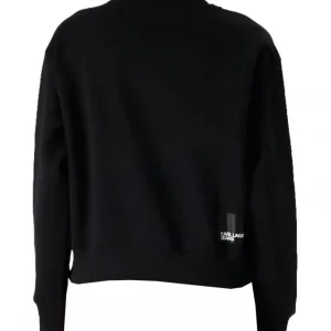 Karl Lagerfeld Donna Felpe-REGULAR ESSENTIAL LOGO 246J1809 Nero