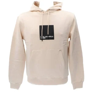 Karl Lagerfeld Uomo Felpe-REGULAR LOGO HOODIE 240D1809 Beige