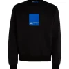 Karl Lagerfeld Uomo Felpe-REGULAR LOGO SWEAT 231D1804 Nero