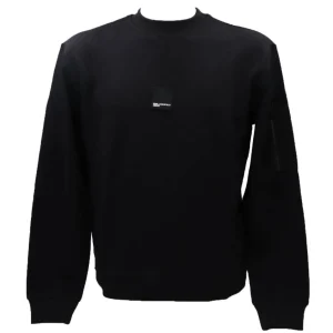 Karl Lagerfeld Uomo Felpe-REGULAR MIX MATERIAL 245D1803 Nero