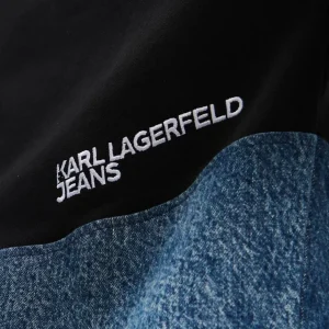 Karl Lagerfeld Uomo Felpe-RELAXED DENIM MIX SWEAT 246D1807 Nero