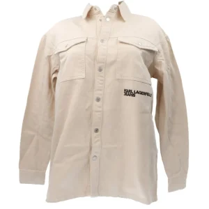 Karl Lagerfeld Donna Camicia-RELAXED OVERSHIRT 245J1600 Beige