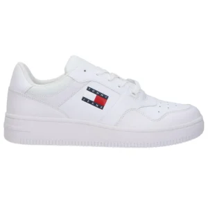 Tommy Hilfiger Uomo Sneakers-Retro Basket cupsole tumble Bianco