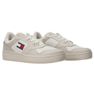 Tommy Hilfiger Uomo Sneakers-Retro Basket cupsole tumble Beige
