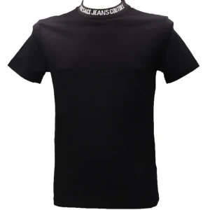 Versace Uomo T-Shirt-RIB LOGO T-SHIRT Nero