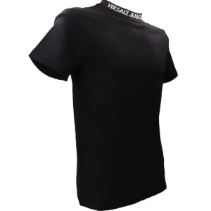 Versace Uomo T-Shirt-RIB LOGO T-SHIRT Nero