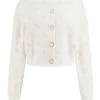 Guess Donna Cardigan-SARAH 4G CARDI Bianco