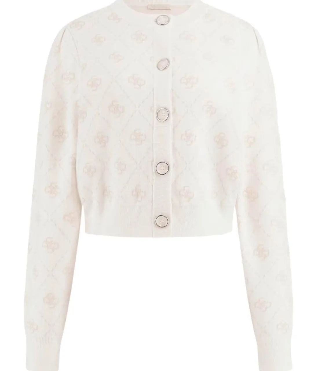 sarah_g_cardi_bianco_0.webp Guess Donna Cardigan-SARAH 4G CARDI Bianco